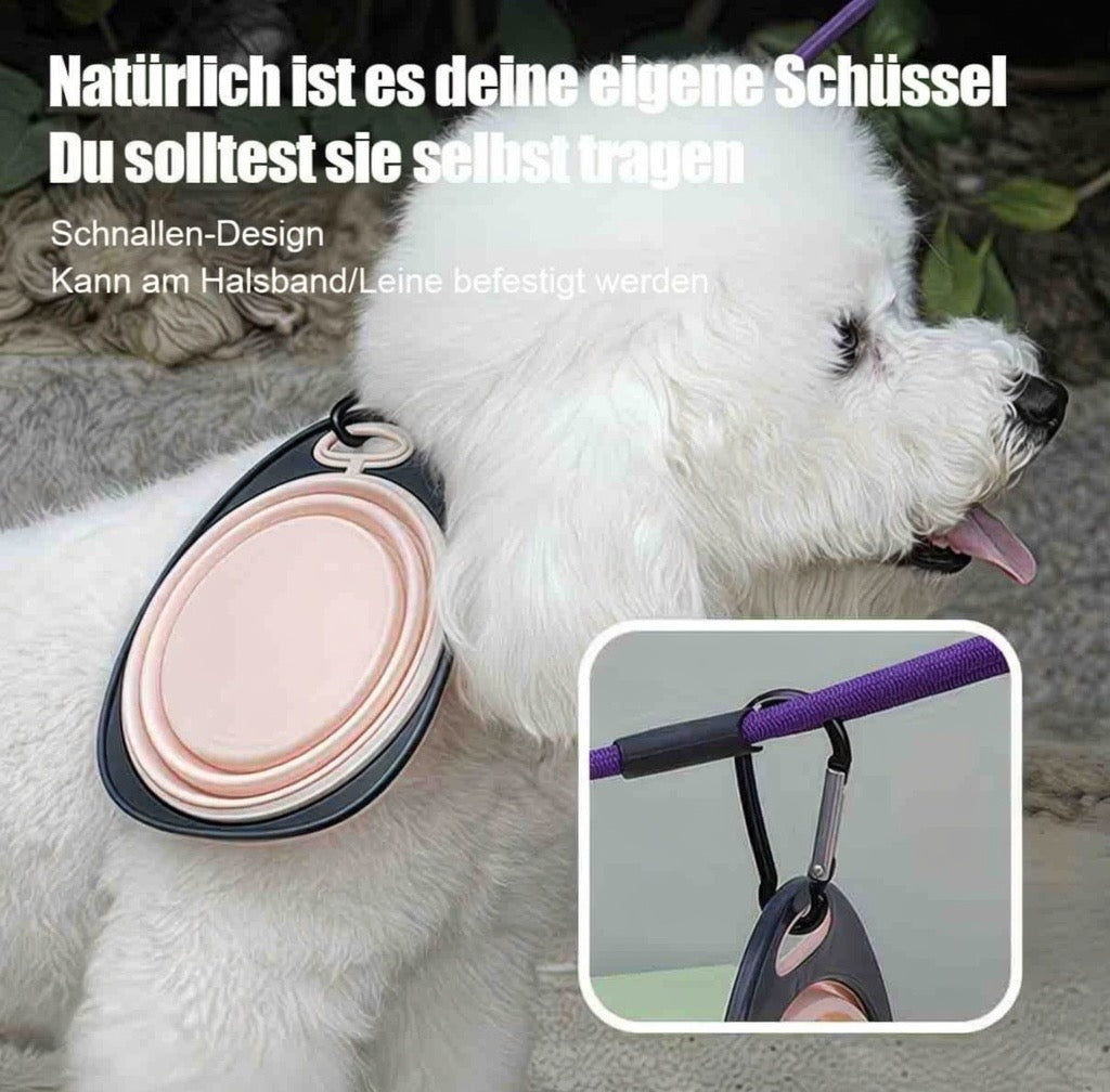 Faltbare Futterschüssel für unterwegs