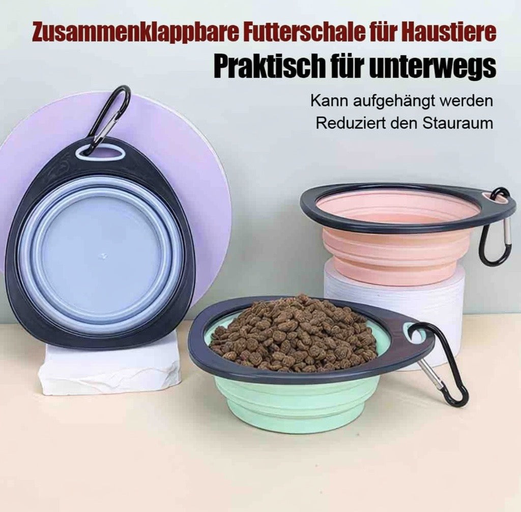 Faltbare Futterschüssel für unterwegs